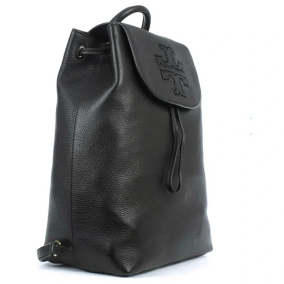 Tory Burch Harper Black Leather Backpack - Picture 3 of 9